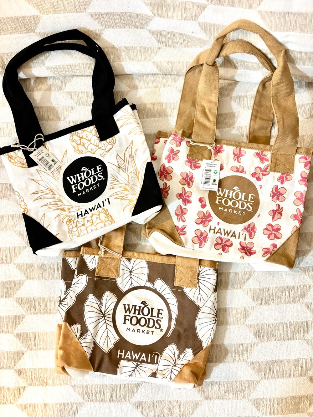 Whole Foods Hawaii Mini Canvas Totes By Tag Aloha